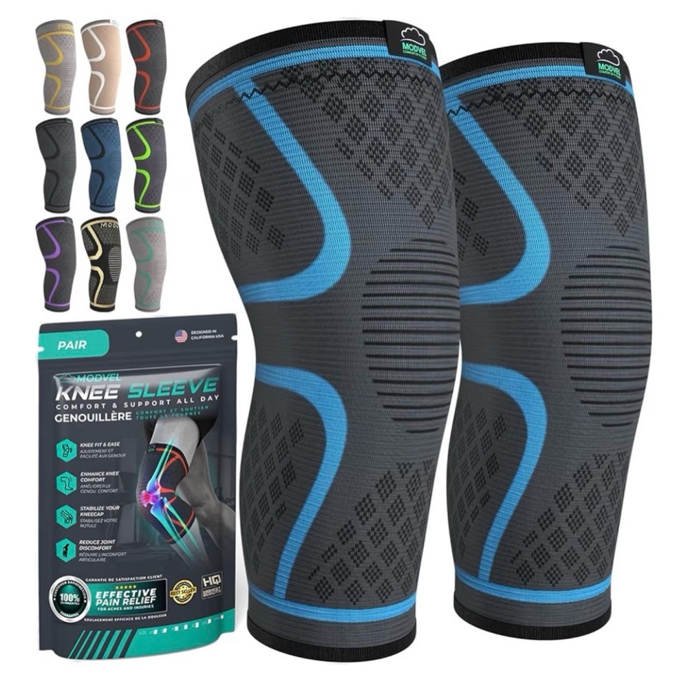 Knee compression braces 2 pack unisex